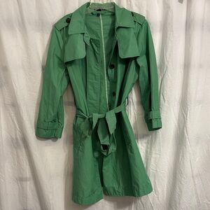 GAP Vibrant Green Women's Trench Coat